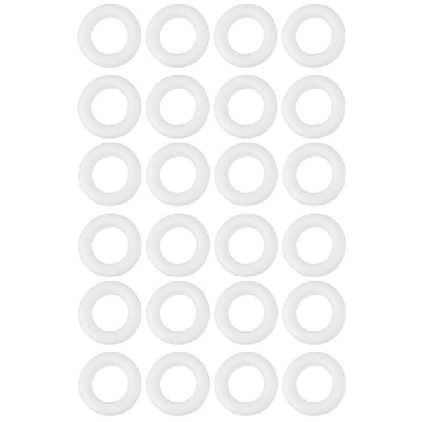 24 st DIY Bipeltate Munkkrans Hantverkstillbehör Rund Cirkel Ornament