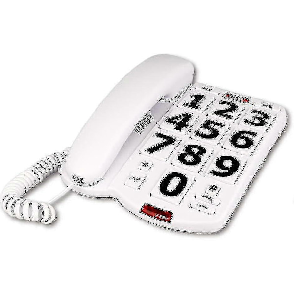 Eldrefon med store knapper, fasttelefon for eldre med hørselshemming