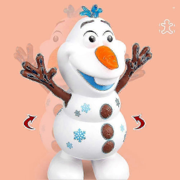 Søt Frozen Dansende Snømann Olaf Robot med Barne-LED Musikkleker Gående Robotleke for Barn_ai