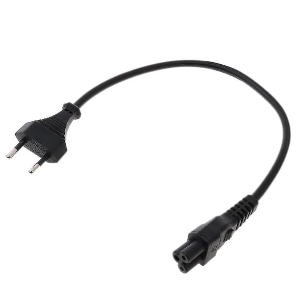 30cm EU 2-polet hann til IEC 320 C5 strømforsyningskabel for bærbare datamaskiner
