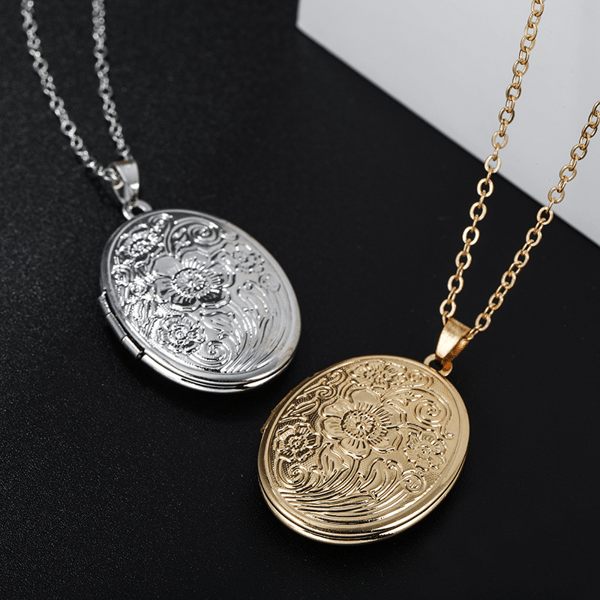 Elegant Copper Necklace with Openable Pendant Gold