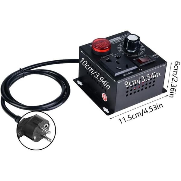 Dimmer, AC 220V 9A 4000W SCR spenningsregulator motor viftehastighetskontroller -INHHUB