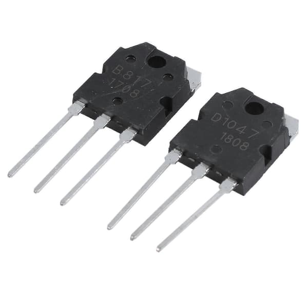 2 Silicium Transistor - D 1047 + B 817, 200 V, 12 A