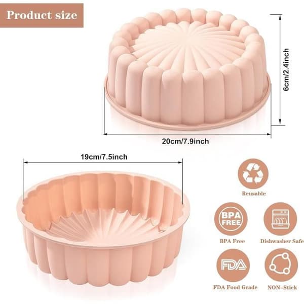 Solsikke Kakeform - Non-Stick Silikon - Gjenbrukbar - 20 cm