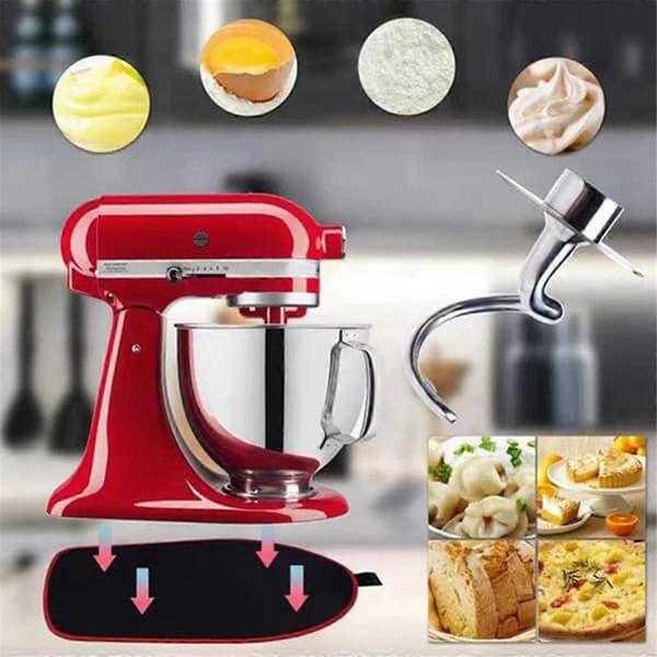 Flad dejkrog i rustfrit stål til KitchenAid 4,5-5 Quart Tilt-Head Stand Mixer Aid Attachme