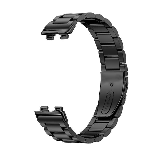 Metalarmbånd til Huawei Band 10 - Stilfuldt rustfrit stålarmbånd til Huawei Band 9/8 Sort