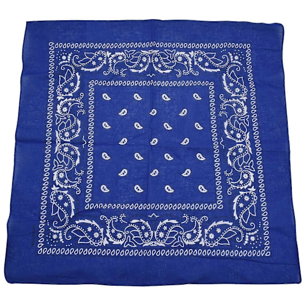 3 Bandanas Herr och 57 X 57 Cm Kungblå + + Marinblå