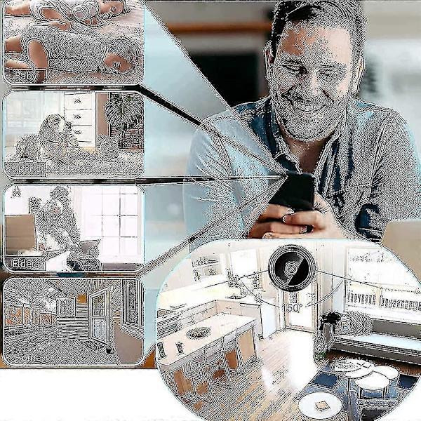 2024 Trådlös Bluetooth Magnetisk Backkamera, Backkamera för Bil Bakre Skärm Monitor System