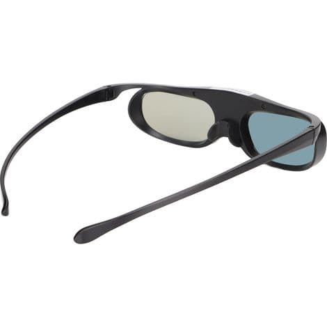 3D LCD 1080P briller, med genopladeligt batteri, 178° vidvinkelobjektiv, sort.