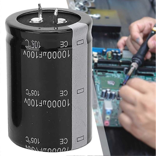 2 st 10000uF 100V Elektrolytkondensatorer Högkapacitets Audio Elektrolytkondensatorer
