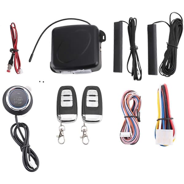 Bil SUV PKE Nyckellöst Startsystem Motorstart Alarm System Tryckknapp Startsystem Fjärrstopp