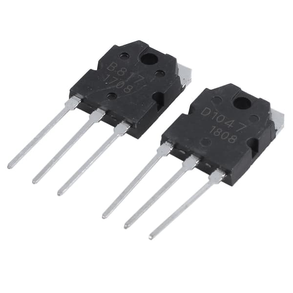 2 Silicium Transistor - D 1047 + B 817, 200 V, 12 A