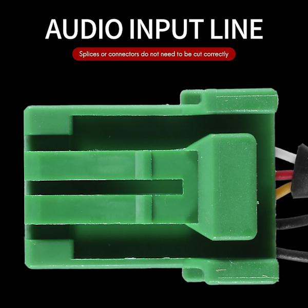 6-pins grønn kontakt Stereo 3.5MM Jack Audio Aux inn MP3 kabel ledning kompatibel for Honda Jazz Fit 2002 2006
