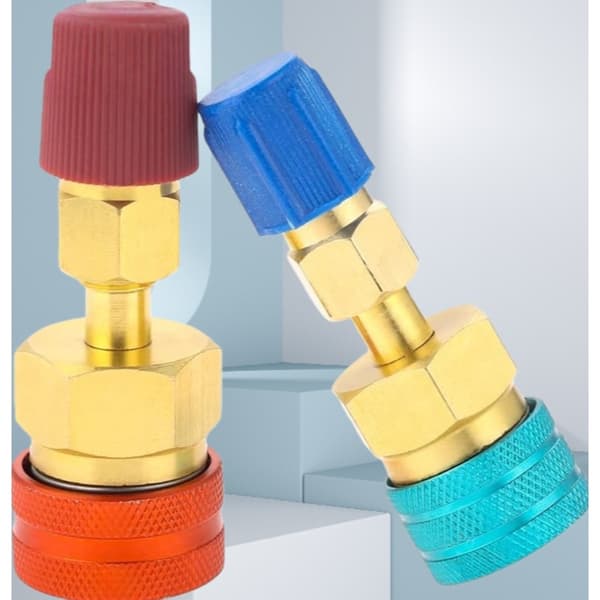 R134A til R1234YF AC Kølemiddel Opladningsadapter, Høj- og Lavtryks Quick Connect, Bil AC System