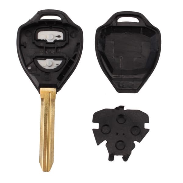 Car Key Shell Compatible with Toyota Camry Corolla - Replacement Remote Control Shell, Black ABS