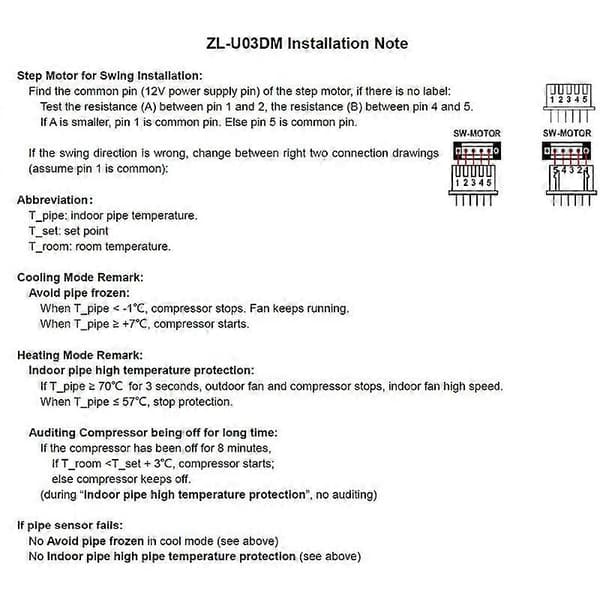 -U03DM, Universellt AC-styrsystem, Universell AC-styrenhet, Fjärrkontroll A/C Kontroll PCB,