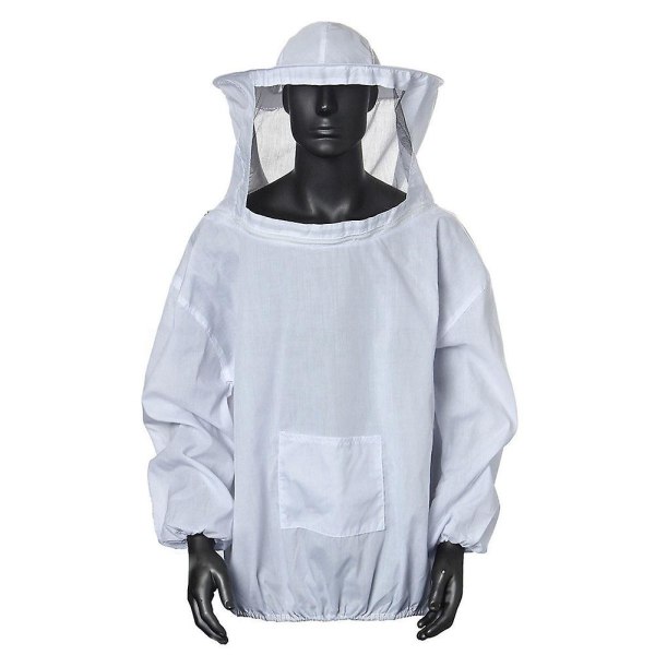 Puolivartaloinen ohut mehiläiskestävä puku pyöreä huppu hunnu taskuhaalarit mehiläishoidon suojapuku-jbk