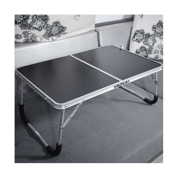 Bærbar Multifunktionel Bærbar Picnic Rack Laptop Bord til Udendørs Camping Sort