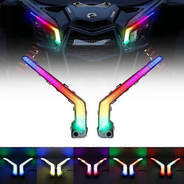 Høykvalitets LED Signaturlys foran RGB Blinklys Tilbehør for Can Am Maverick X3 XDS XRS Max Turbo R -