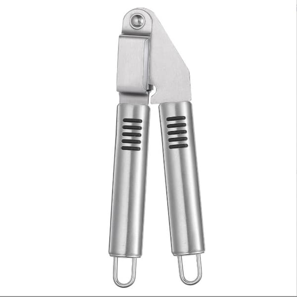 New Garlic Press with Non-Slip Stainless Steel Handle