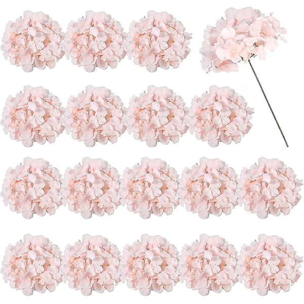 18 Stycken Gåva Hortensia Konstgjorda Blommor Siden Hortensia Blommor