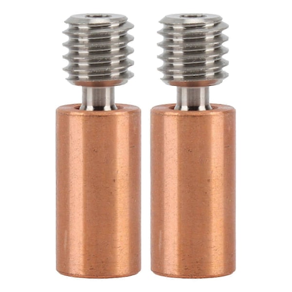 2 stk. Bimetal Varmebarriere Stærk Termisk Barriere Høj Hårdhed Titanium Legering Kobber All Metal Varmebarriere til 3D Printer
