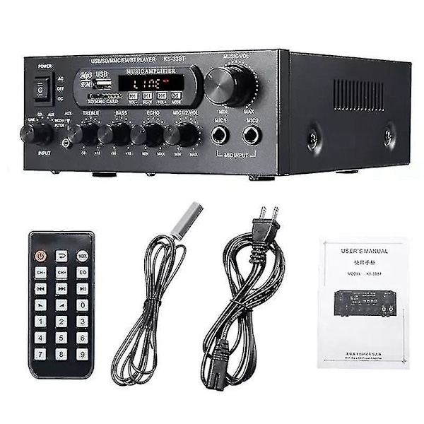1200w 220v Bluetooth Forstærker Hifi Digital Forstærker 33bt Stereo Led Digital Audio Forstærker Auf-f