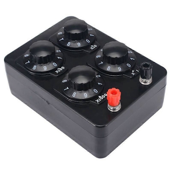 0-9999 Ohm Simpel Modstandsboks Præcision Variabel Dekade Modstand Undervisningsinstrument