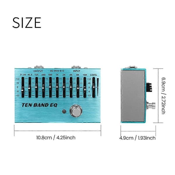 SA-01 Controller Equalizer 10 Bånds Elektrisk Guitar Pedal Effekt EQ Pedaler True Bypass Guitar Bas Dele & Tilbehør