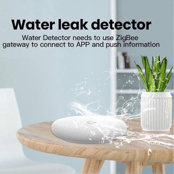 IP67 Vannsensor Tuya Zigbee Flom Vannlekkasjedetektor Smart Alarm Sikkerhetssensor for Smart Hjem