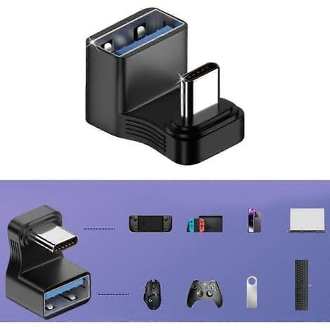 USB hun til USB Type-C OTG-adapter til oplader og bærbar computer