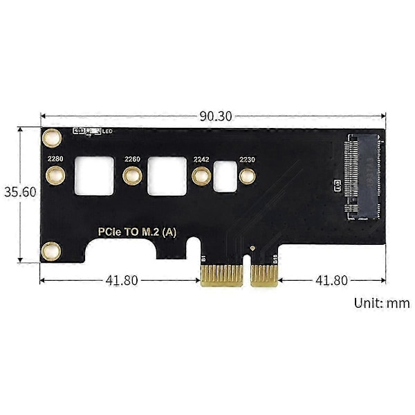For CM4 PCI-E til M.2 Adapter Compute Module 4 NVMe SSD Multi-Funktions Bærbar Adapterkort jn