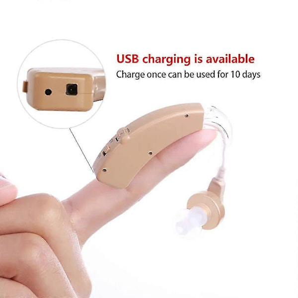 Osta 1, saat 1 ilmaiseksi cofoe USB ladattava kuulolaite BTE äänenvahvistin säädettävät kuulolaitteet vanhuksille kuulovammapotilaille Al