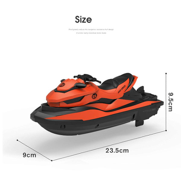 M5 Mini RC Jetski 2.4G 50 Meter Fjernkontroll Avstand Sommer Vann Sprut