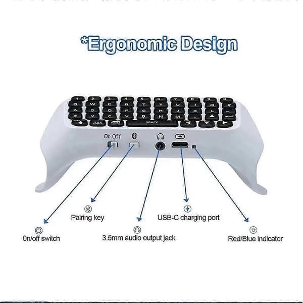 Langaton näppäimistö PS5-pelikonsolille Bluetooth ulkoinen näppäimistö