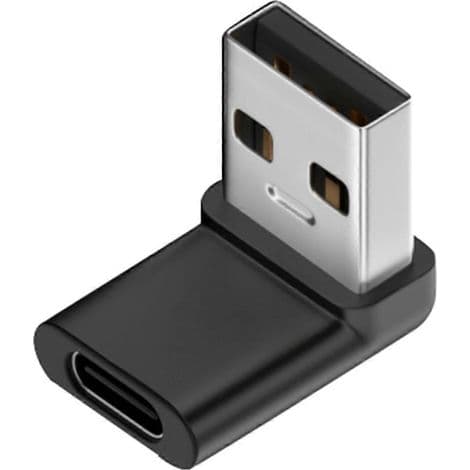 90° rettvinklet USB 3.0 hann til hunn Type-C-adapter - USB-C-forlenger