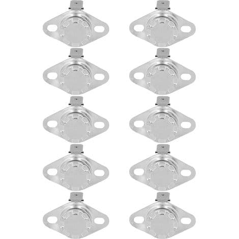 Bimetal termostat 80℃, 10 stk. manuel termisk afbryder, 10A 250V temperaturkontrol