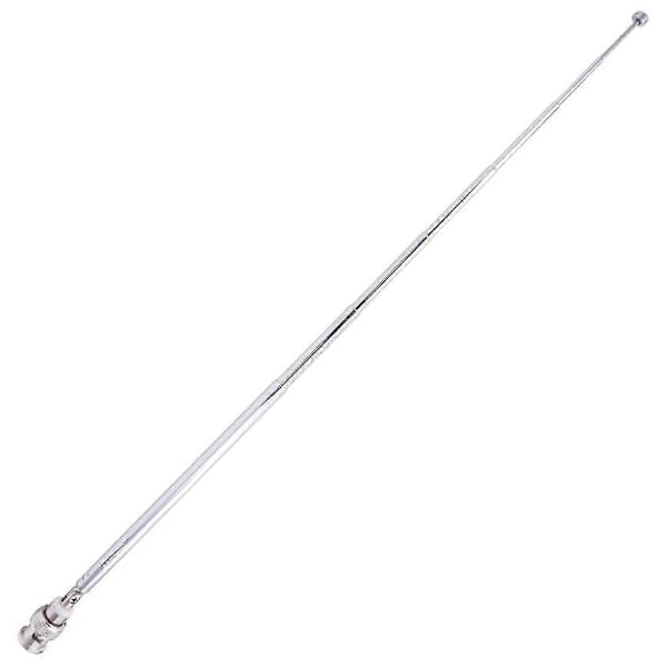 (2-pak) BNC Radioantenne med BNC Hanstik Jack Connector Adapter Teleskopisk Rustfrit Stål HF VHF UHF BNC Antenne