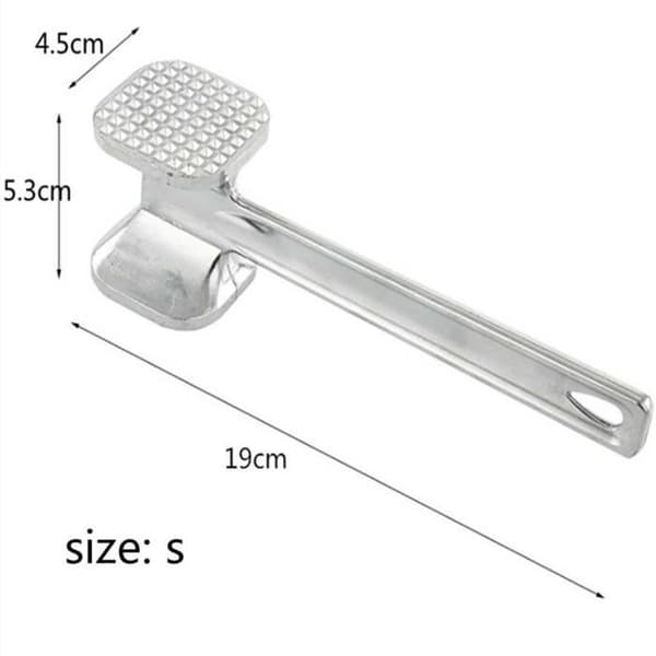Dobbeltsidet kødhammer - Rustfrit stål - Ergonomisk - 19x4,5 cm