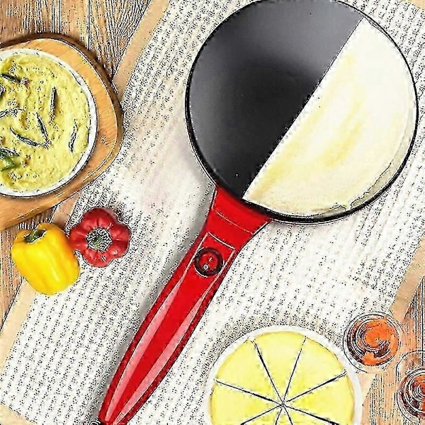 600W Elektrisk Non-stick Crêpe Pizza Pannkaka Omelett Maker Kök Bakplåt Qinhai