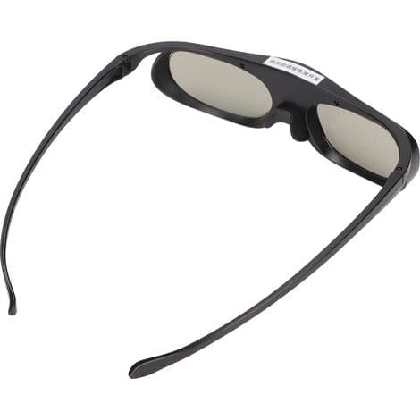 3D LCD 1080P briller, med genopladeligt batteri, 178° vidvinkelobjektiv, sort.