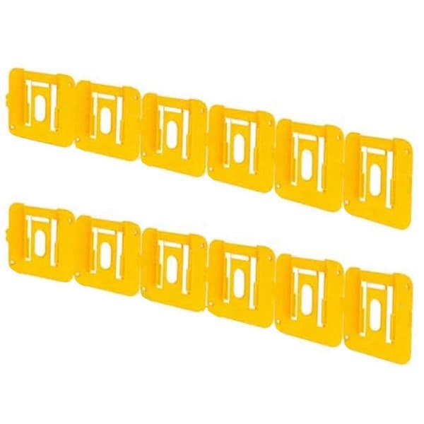 12-pak Batteriholder til 20V Batterimontering Dock Holder Passer til DCB201 DCB202 m/24 Skruer