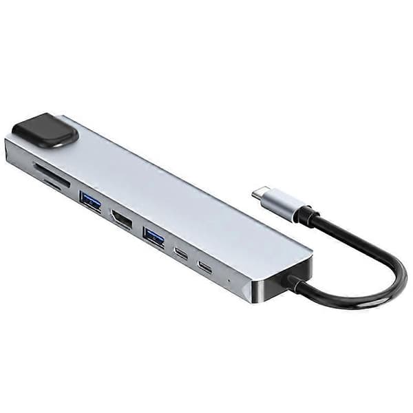 Type A 2017L Type-C til Type-Cx2+USB2.0+HD+USB3.0+TF/SD+Netværkskort 100Mbps USB Hub Laptop Telefon