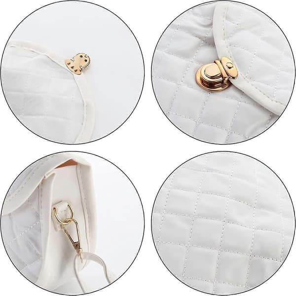 Små Flickors Axelremsväskor Småbarn Mini Söta Prinsesshandväskor Axelväska Messenger Bag, Vit