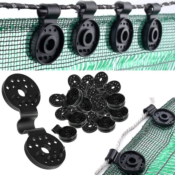 100 Pack Shade Cloth Heavy Duty Lock Grip, New Shade Cloth Fix Plastic Clamp, Premium Tarp Clips Fence Fabric Clips For Greenhouse Outdoor Garden Nett