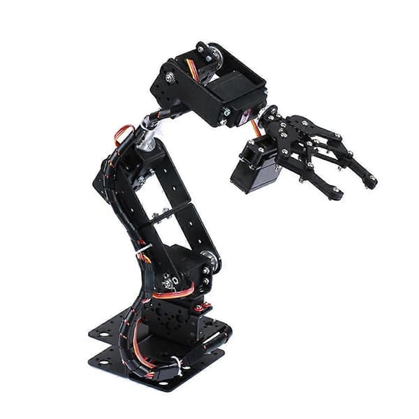 6-DOF Robotarm DIY Kit Multi Frihetsgrad Robot Servo Gripe Maker Utdanning Konstruksjon