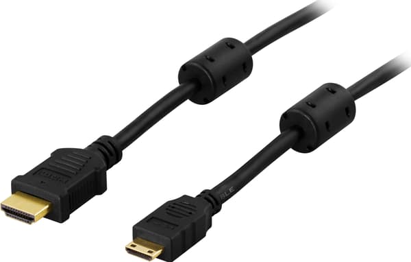 HDMI-kabel, HDMI High Speed med Ethernet, 4K, 1m, svart