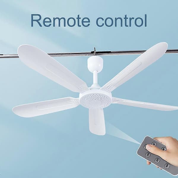 24W Elektrisk Loftventilator 3-Gear Vindniveau Justerbar Ventilatorhastighed 2/4/8 timers Timer