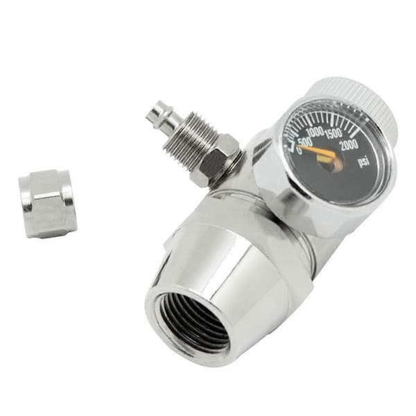 Akvarium CO2 Regulator 2000psi Tryckmätare för 6mm Sugrör 5/8-18UNF