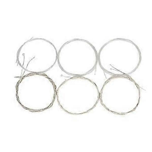 Oud Strängset (G-D-A-E-B-F) Klar Nylon Silverpläterad Kopparlegering Lindad 12-Strängar
